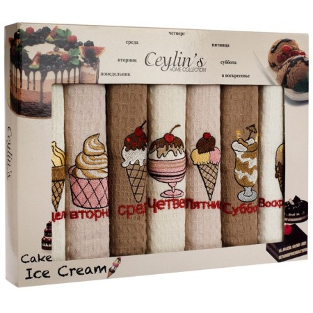 A set of wuffed napkins Diva Afrodita Ceylin "Cake", size 40x60 cm, 7 pcs-1