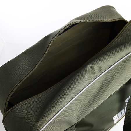 Road bag with lightning, with an increase, external pocket, long belt, khaki color-4