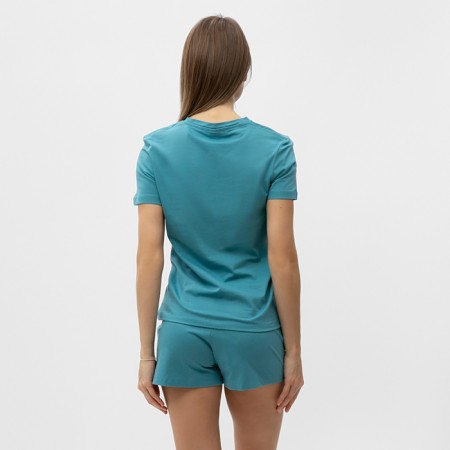 Homemade female set (T -shirt, shorts), turquoise color, size 48-3