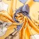 Textile scarf, yellow/blue color, size 70x70