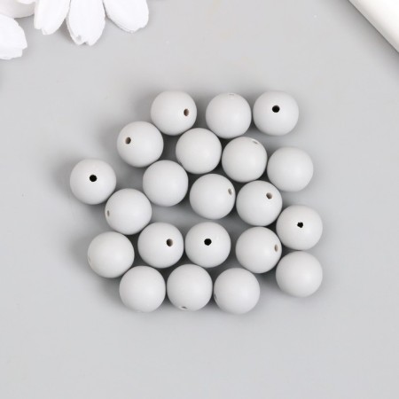 Beads for creativity plastic "Gray Storm" matte D = 1.2 cm set 20 g-2