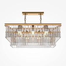 Suspension lamp Maytoni Mod085PL-08BS, 8HE14, 40W, 80x34.8x114 cm, brass color