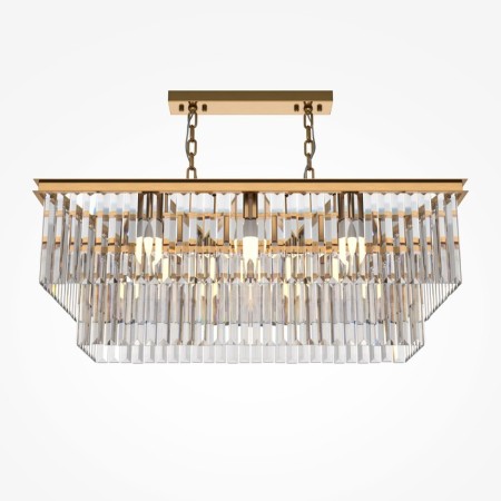 Suspension lamp Maytoni Mod085PL-08BS, 8HE14, 40W, 80x34.8x114 cm, brass color