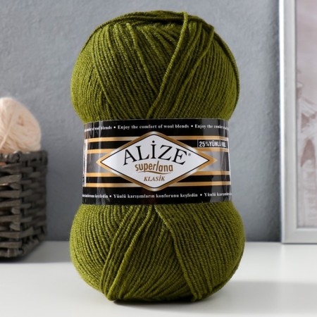 Yarn "Superlana Klasik" 25% wool, 75% acrylic 280m/100g (620)