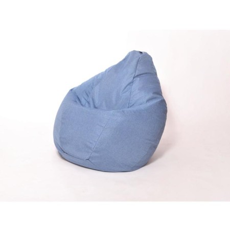The pear-bag is large, diameter 90 cm, height is 135 cm, the color is denim