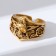 Ring "Right" Skull with flowers, color black gold, dimensionless