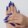 Follow nails, 24 pcs, ballerina shape, dark blue color