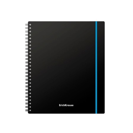 Notebook A5, 80 sheets in a cage on the crest Erichkrause "Accent", plastic toll cover, offset unit, whiteness 100%, mix-7