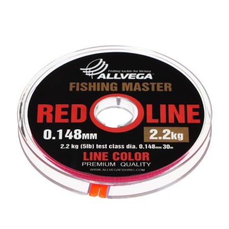 Monophile Fine Allvega Fishing Master, diameter 0.148 mm, test 2.2 kg, 30 m, ruby