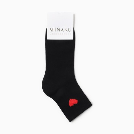 Women's socks "Heart" minku, Black color, rr 36-39 (23-25 ​​cm)-2