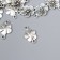 Connector for creativity Metal 2 Ears "forget -me -not" silver G081B807 1.7x1.1 cm