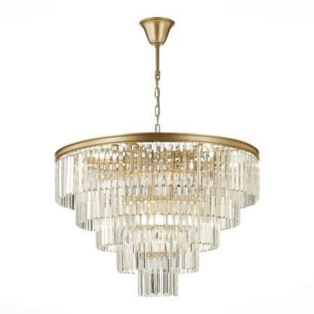 Suspended chandelier ST LUCE. SL1624.203.15. Ercolano. 15x40 watts, E14, 80x80x56 cm, Shampan