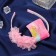 Hair cap "Baby" Two roses cage, 1 cm, pink