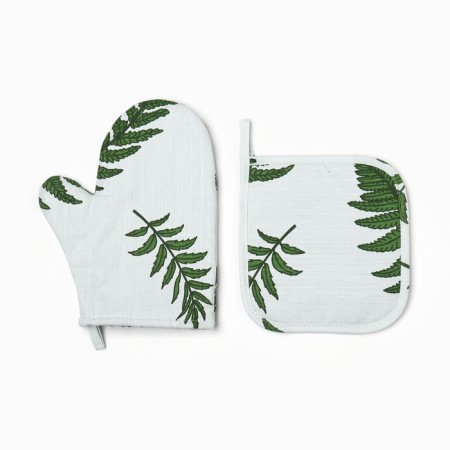 Set of kitchen. "Paporotnik": mittens 20x27 cm, severity 19x19 cm, reps 220 g/m2, 100% HL-2