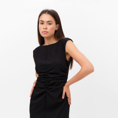 Women's dress with draping Mist Summer Time, Black, R.46-3