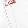 Topper with decorative elements "I love" red 13x4.6 cm