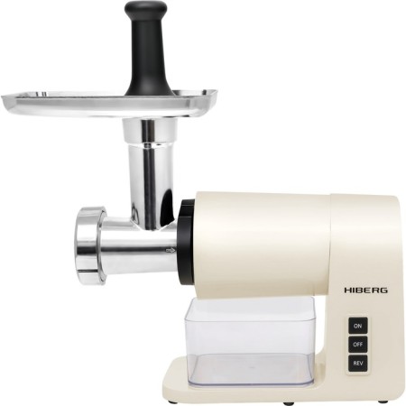 Siberian meat grinder Hiberg MG 990 Y, 2000 watts, 2 kg/min, reverse, 3 nozzles, beige-1