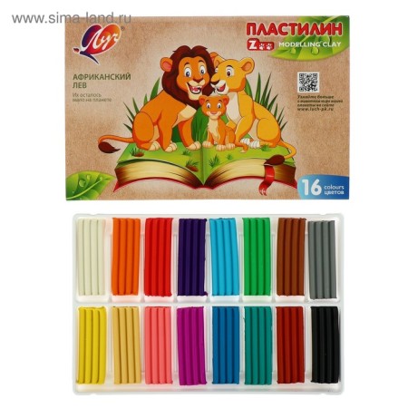 Plasticine 16 colors 240 g Zoo-1