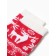 Women's socks "Deer and snowflakes", red color, rr 36-40