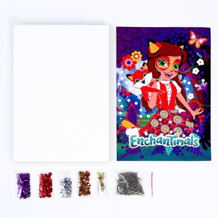 Set for children's creativity "Enchantimals" a picture of sequins with cloves-1