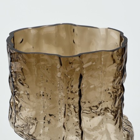 Mountain Brown Flowers Vase of brown glass 30 × 13 × 13 cm-2