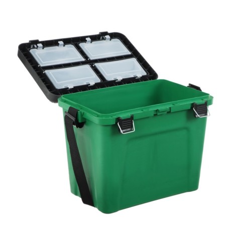 Box winter, green small "three whales", 4 departments for baits, 310 x 360 x 240-3