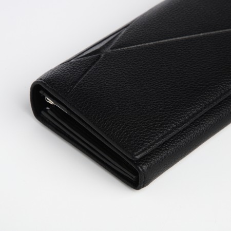 Women's wallet on a magnet, black color-2
