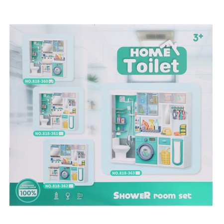 A set of furniture for dolls "Bathroom": a bathroom, a sink, post -deck-20