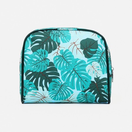 Lightning cosmetic bag, external pocket, green color-1