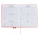 Universal diary for grades 1-11 Lenta, solid cover of artificial leather, applique, silkography, liesse, 48 sheets, red