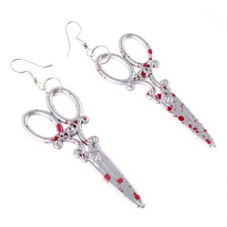 Carnival earrings "scissors", color mix-1