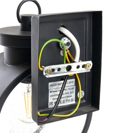 Sadovo-park lamp Feron PL530, IP44, E27, 60 W, 180x200x340 mm, black color-2