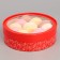 Makarun box, confectionery packaging tube with a LOVE window 20 x 20 x 5 cm