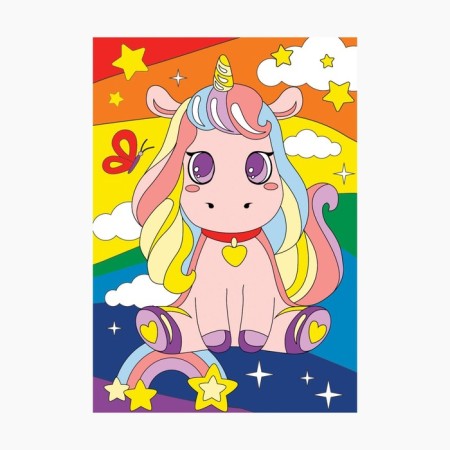 Picture on numbers for children "Unicorn", 20 x 28.5 cm-1