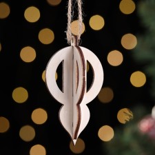 Wooden toy on the Christmas tree 