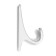 Cappio Classic furniture hook, one -rod, white