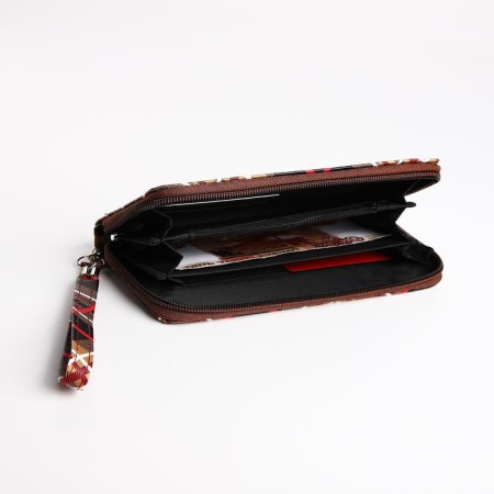 Women's wallet with lightning, brown color-3