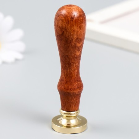 Printing for wax with a wooden handle "Wind in the field" 9x2.5x2.5 cm-2
