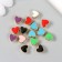 Beads for creativity plastic "heart" gold mix set 15 pcs 0.8x0.5x0.8 cm