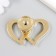 Handle for the casket Metal "Two hearts" Rhinets, gold 3.8x5.4x2.4 cm