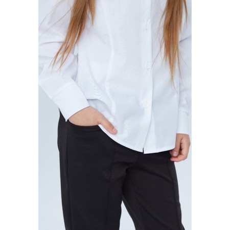 School blouse for a girl, white color, height 122 cm-5