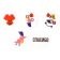 Stickers for gifts and flowers “Thank you”, 2 x 2 cm, roll 250 pcs.