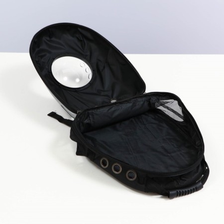 A backpack for carrying cats and dogs, with a window, 32 x 25 x 42 cm, silver-6