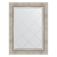 Mirror with engraving in the baguette frame, Roman silver 88 mm, 66x89 cm