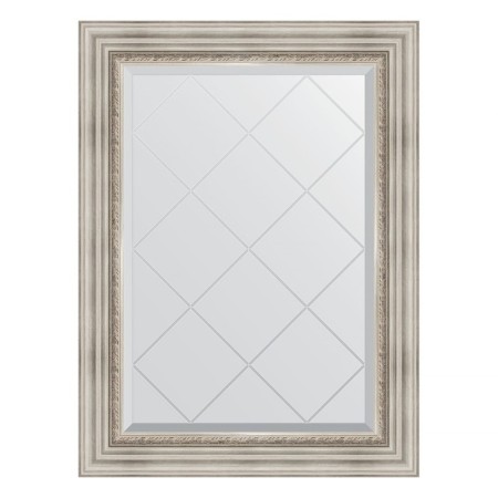 Mirror with engraving in the baguette frame, Roman silver 88 mm, 66x89 cm