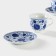 A set of tea ceramic shares "Russian pattern", 4 items: 2 cups 210 ml, 2 saucers d = 14.1 cm, blue blue color