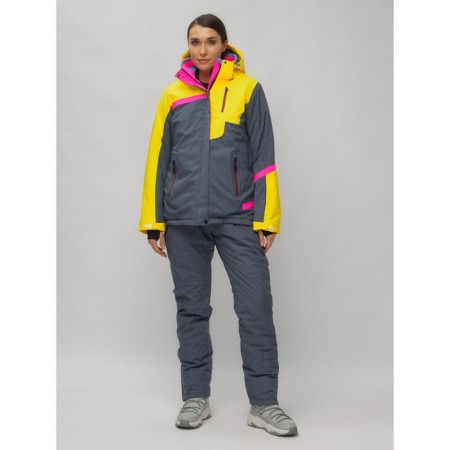 Ski suit female, size 42, yellow color-20