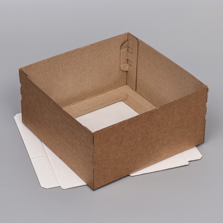 Confectionery packaging with a window, craft, 30 x 30 x 15 cm-3