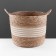 Storage basket with handles "Java", D330 Sh330 B300, natural, white