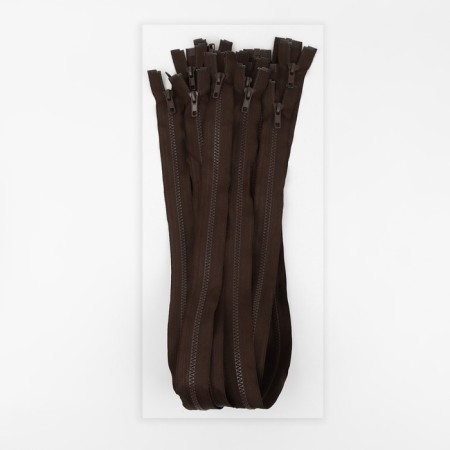 Lightning "Tractor", No. 5, detachable, automatic lock, 80 cm, brown color-2